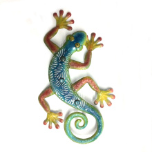 Garden Color Stone Eye Gecko Rough Metal Wall Art Décoration